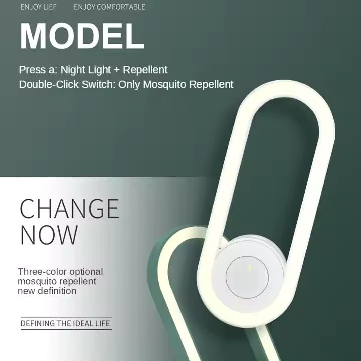 Automatic Light Sensitive Mini Portable Night Lamp Bedroom LED Sleep Soft Light Eye Protection Bedside Lamp Mosquito Repellent
