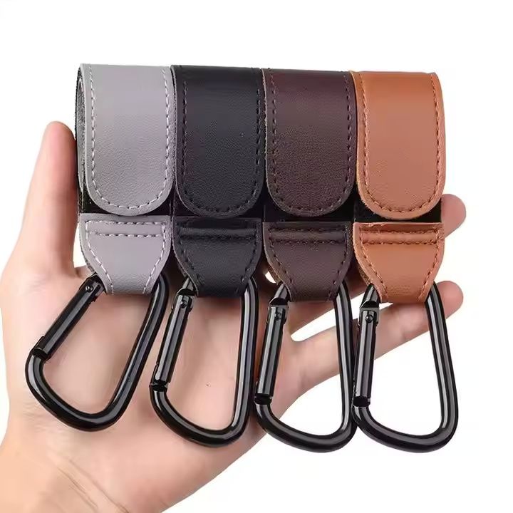 2 Pack Stroller Hooks, Stroller Straps for Diaper Bags,Adjustable Stroller Carabiner Clip,Baby Stroller Accessories for nuna,Uppababy,Bob,Hook for Bike,Scooter,Wheelchair,Walker Accessorie