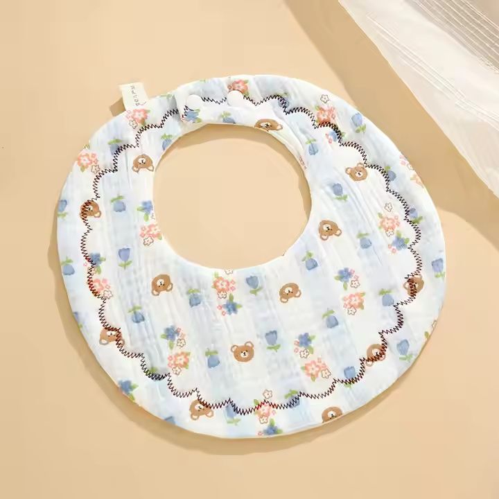 3pcs Muslin Bibs, Baby Bandana Drool Bibs for Boys Girls Newborn Infant for Drooling and Teething100% Organic Cotton for Baby Boys & Girls Baby Feeding Bibs Burp Cloth