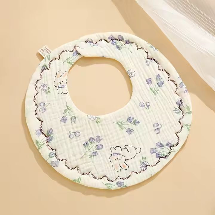 3pcs Muslin Bibs, Baby Bandana Drool Bibs for Boys Girls Newborn Infant for Drooling and Teething100% Organic Cotton for Baby Boys & Girls Baby Feeding Bibs Burp Cloth