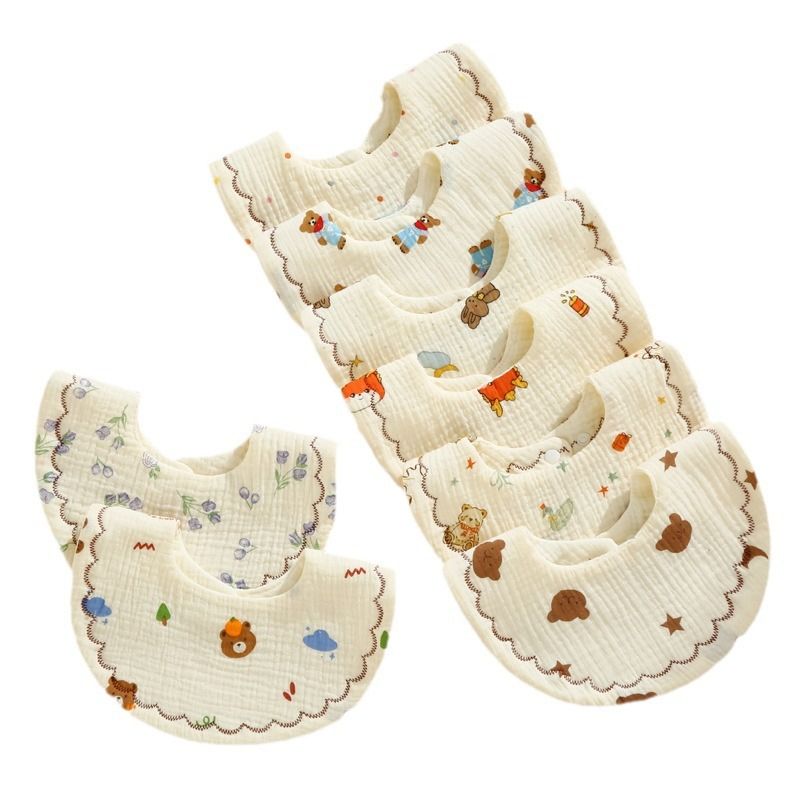 3pcs Muslin Bibs, Baby Bandana Drool Bibs for Boys Girls Newborn Infant for Drooling and Teething100% Organic Cotton for Baby Boys & Girls Baby Feeding Bibs Burp Cloth
