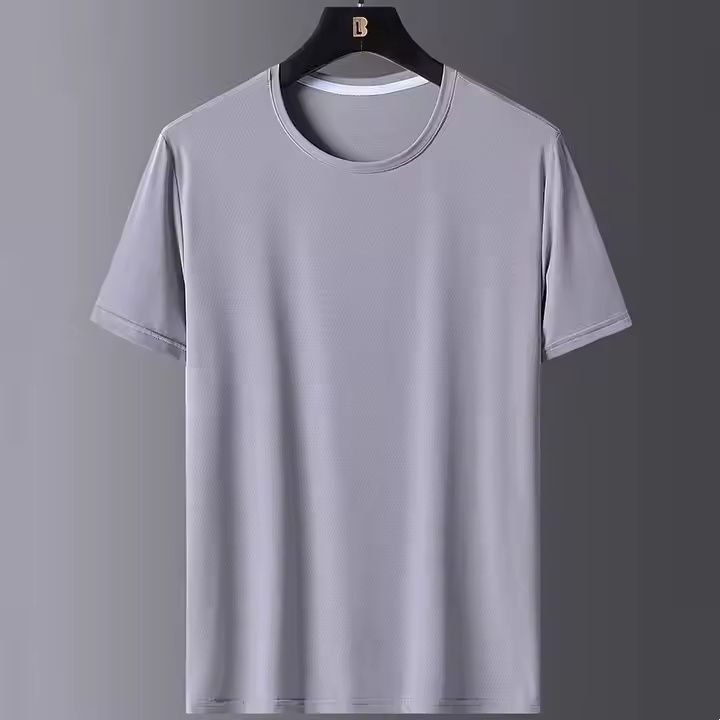 4 PCS mens T-shirt Men Polo Shirt Men Clothes Men Wear Men Suit Men Coat Short Sleeve men's clothing Dad ice silk short-sleeved T-shirt Boys thin quick-drying mesh sports fitness round neck tops