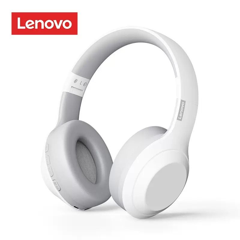 Lenovo Thinkplus TH10 Head mounted Wireless Bluetooth Earphones for Music 9D Surround Sound and Microphone 3.5MM Assist Smartphones IOS and Android