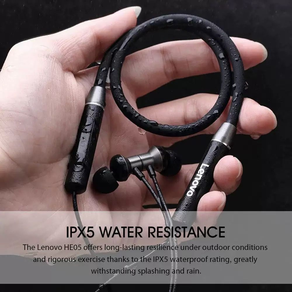 Lenovo ThinkPlus HE05 neck hanging Bluetooth earphones magnetic suction running waterproof TWS wireless Bluetooth earphones
