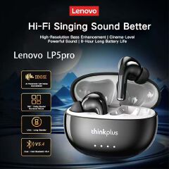 Lenovo Thinkplus LP5Pro Touch Earphones TWS Wireless earpods 5.4 Noise Reduction Dual Stereo Sound headphone