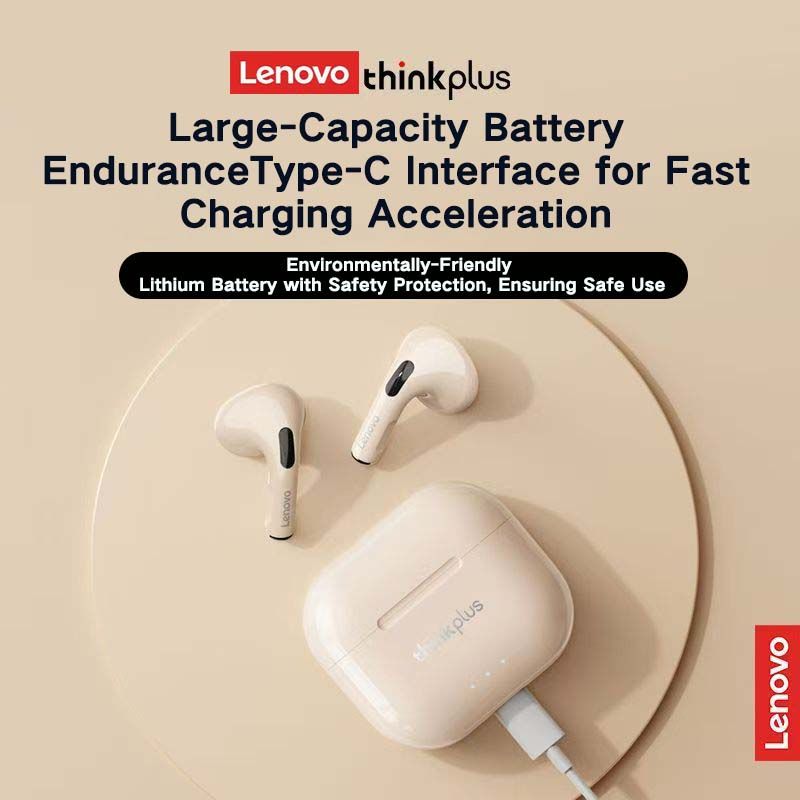 Lenovo Thinkplus LP40 second generation Touch Bluetooth Earphones TWS Wireless Bluetooth Earphones 5.3 Noise Reduction Dual Stereo Sound Bluetooth Earphones