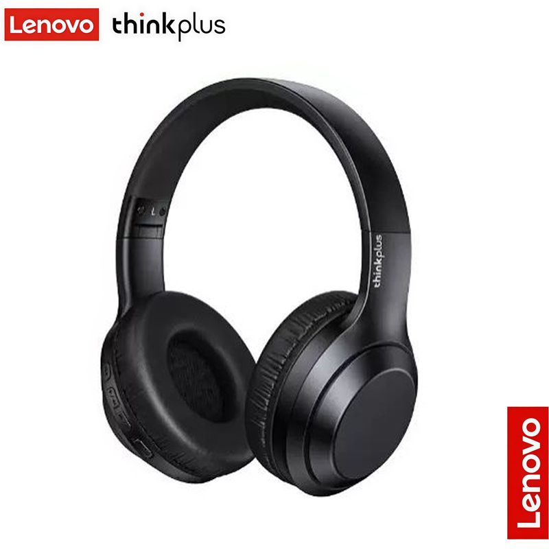 Lenovo Thinkplus TH10 Head mounted Wireless Bluetooth Earphones for Music 9D Surround Sound and Microphone 3.5MM Assist Smartphones IOS and Android
