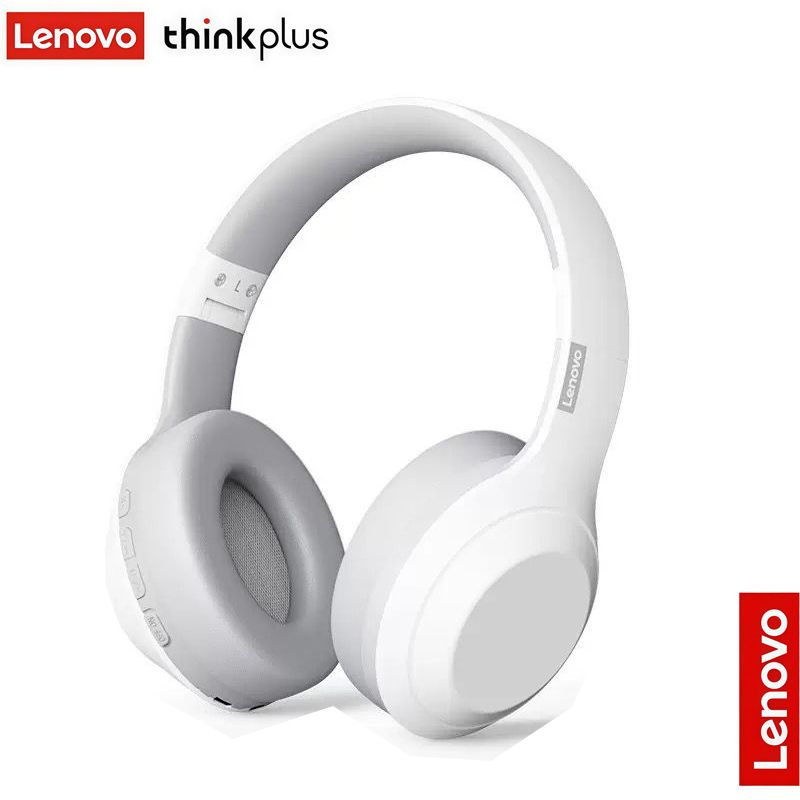 Lenovo Thinkplus TH10 Head mounted Wireless Bluetooth Earphones for Music 9D Surround Sound and Microphone 3.5MM Assist Smartphones IOS and Android