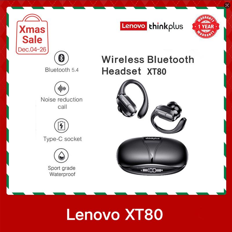 Lenovo Thinkplus XT80 Touch Earphones TWS Wireless earpods 5.3 Noise Reduction Dual Stereo Sound earbuds
