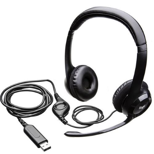 Logitech H390 USB Headset with Noise Canceling Microphone and In-Line Controls for Clear Audio During Calls, Meeting,s and Online Communication