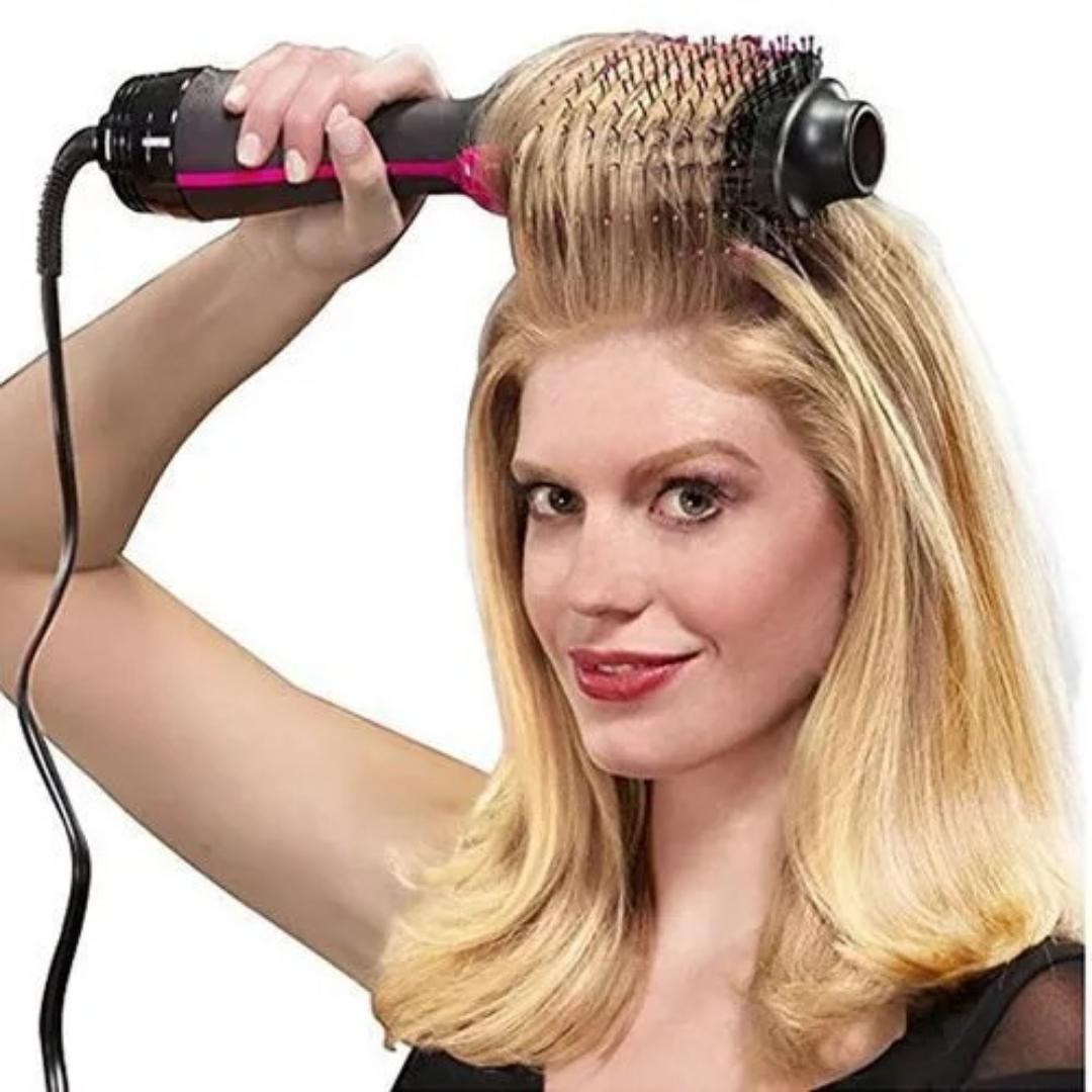 Electric hair straightener brush / dryer One Step Hair Dryer and Volumizer, Hot Air Brush, 3 in 1 Styling Styler, Straightener Minimized Heat Damage For Women & Men, Machine Brush Electric