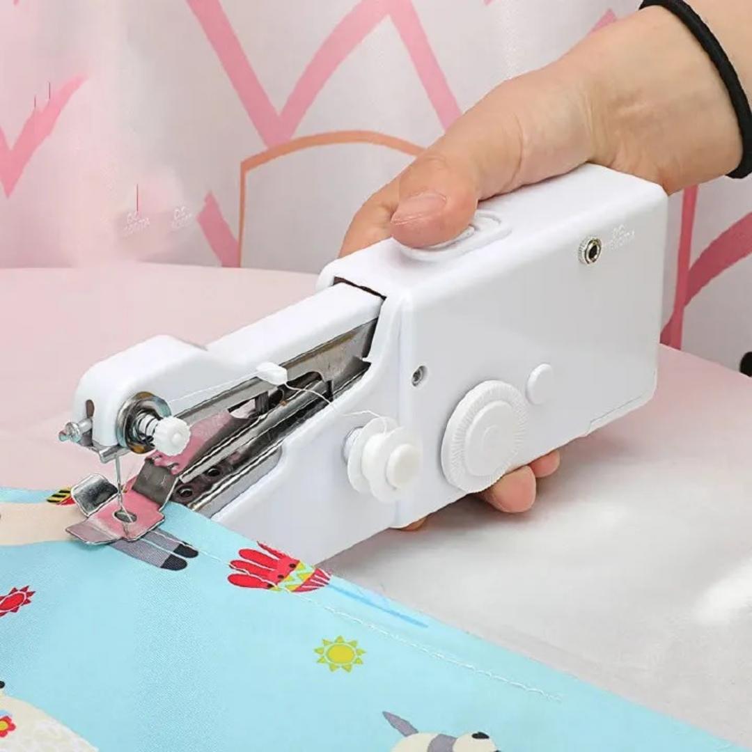Mini Portable Hand Sewing Machine Quick Handy Stitch Sew Needlework Cordless Clothes Fabrics Household Electric Sewing Machine Handy StiTch Needles Work