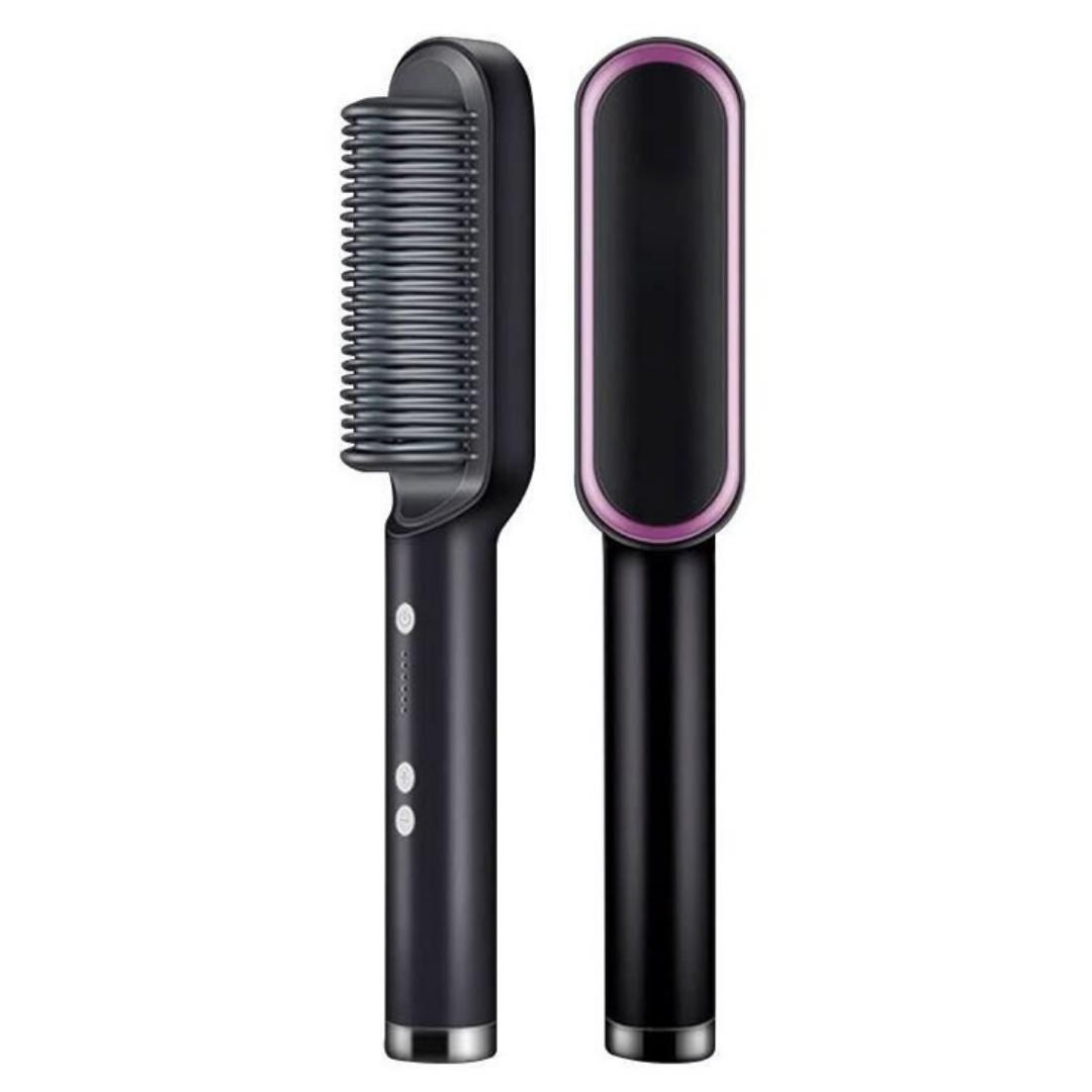 Electric hair straightener comb Features....blow dryer and hair curling iron rotating brush ,hairdryer, hairstyling ✅ Voltage....240 volts ✅ Heating element..... ceramic