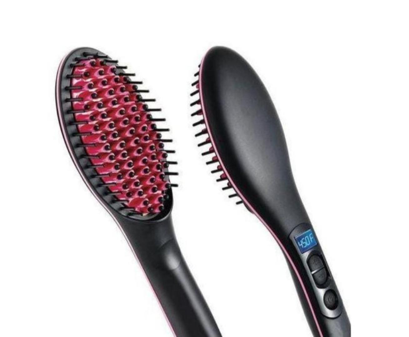 Simply straight hot comb ceramic straightener hair brush