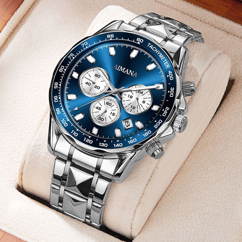 2025 New High-End Multi-functional Men's Watch Luminous Waterproof Calendar Quartz Watch Fashionable Luxury Versatile Business Casual Chronograph Premium Sleek Precision Wristwatch