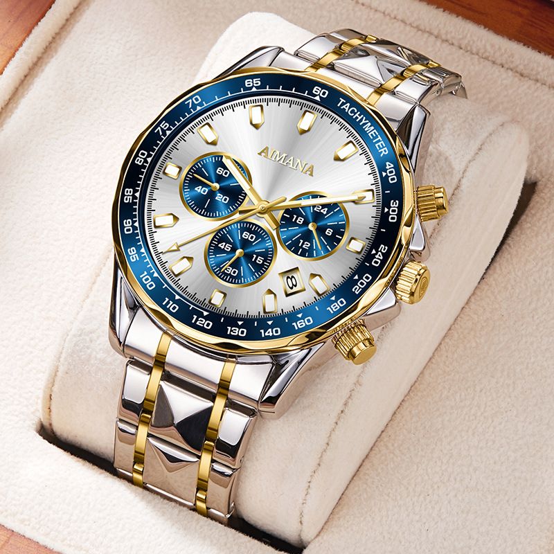 2025 New High-End Multi-functional Men's Watch Luminous Waterproof Calendar Quartz Watch Fashionable Luxury Versatile Business Casual Chronograph Premium Sleek Precision Wristwatch