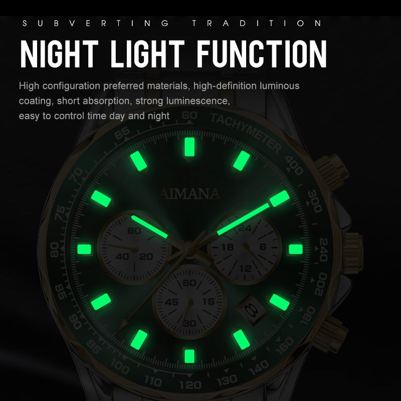 2025 New High-End Multi-functional Men's Watch Luminous Waterproof Calendar Quartz Watch Fashionable Luxury Versatile Business Casual Chronograph Premium Sleek Precision Wristwatch