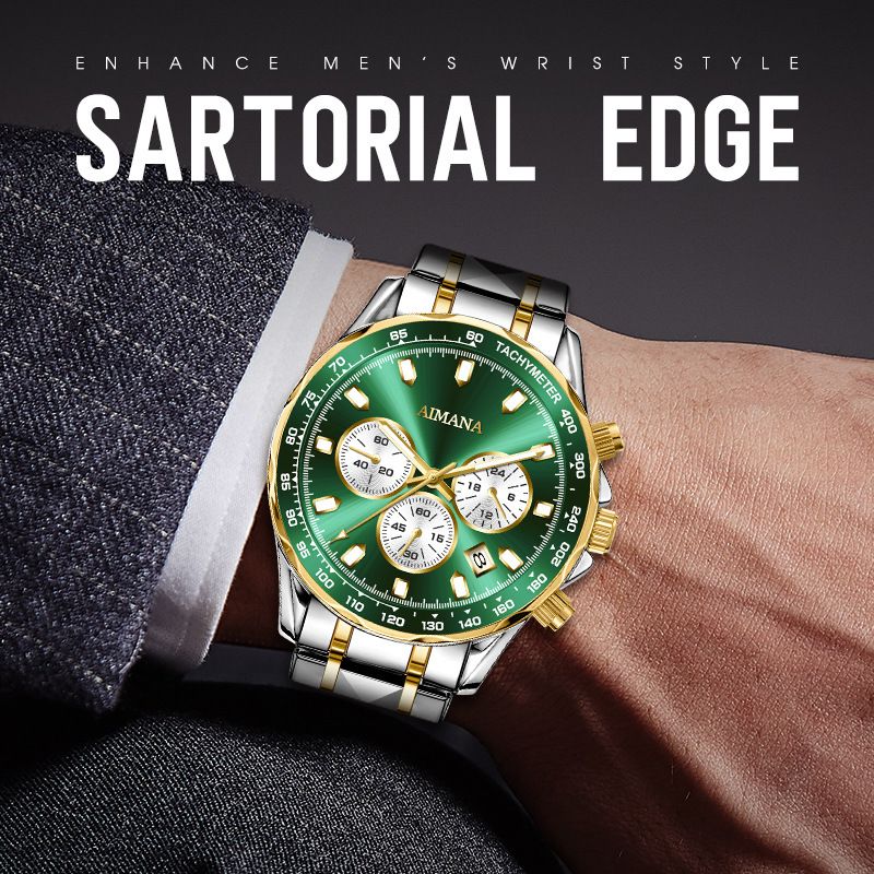 2025 New High-End Multi-functional Men's Watch Luminous Waterproof Calendar Quartz Watch Fashionable Luxury Versatile Business Casual Chronograph Premium Sleek Precision Wristwatch