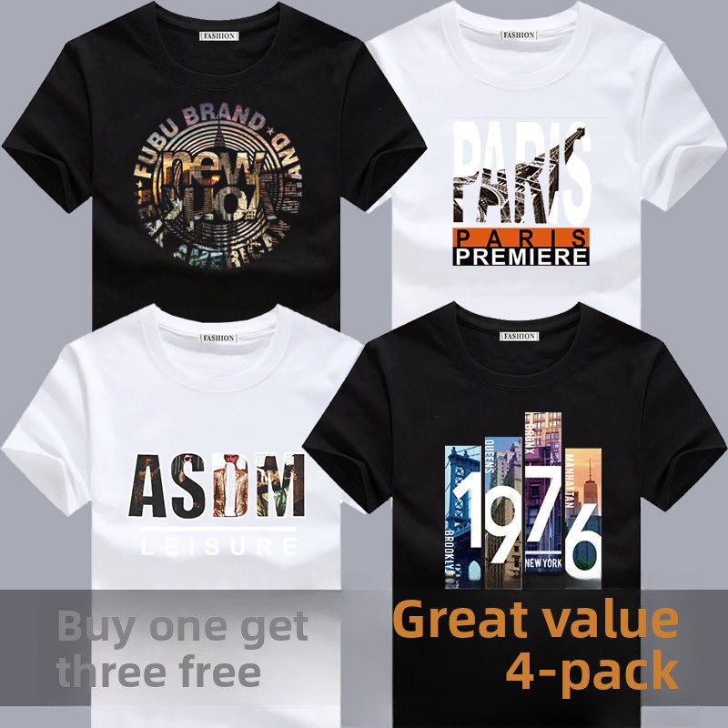 4 PCS/Sets tshirt T-shirt Men Polo Shirt Men Clothes Men Wear Men Suit Men Coat Short Sleeve