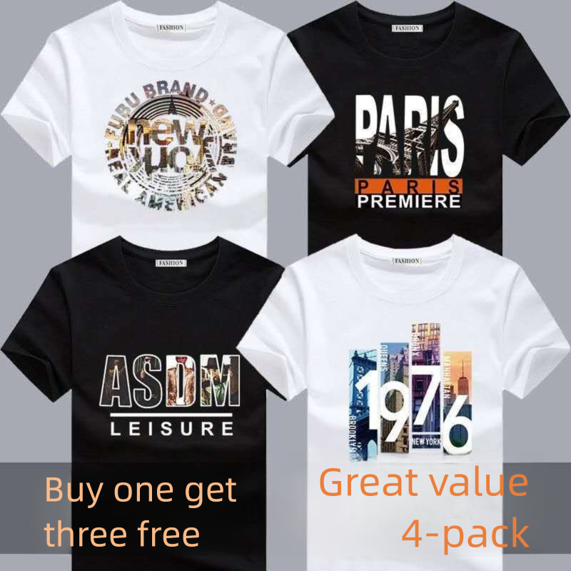 4 PCS/Sets tshirt T-shirt Men Polo Shirt Men Clothes Men Wear Men Suit Men Coat Short Sleeve
