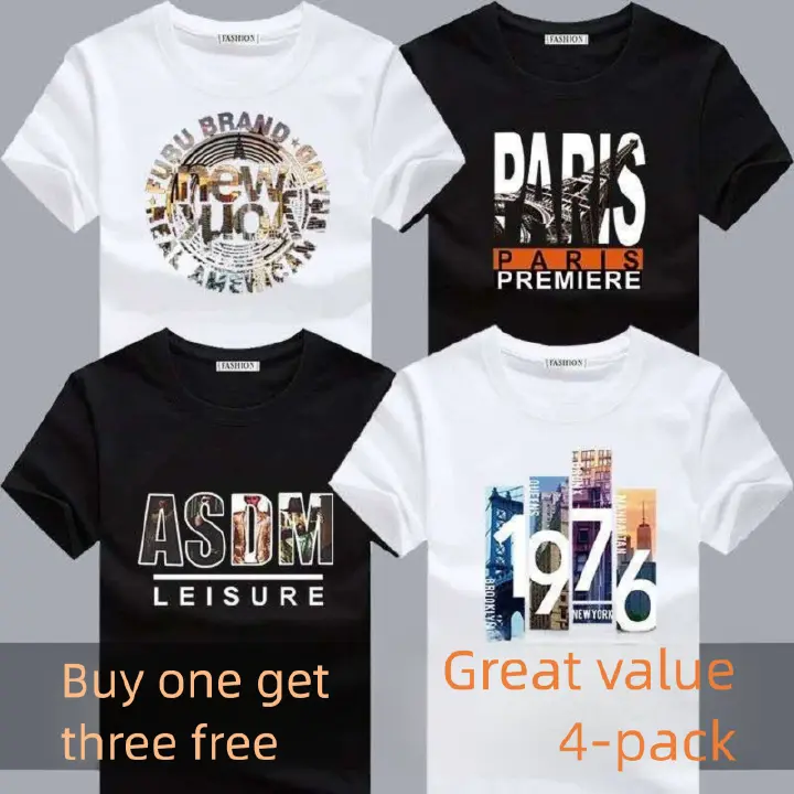 4 PCS/Sets tshirt T-shirt Men Polo Shirt Men Clothes Men Wear Men Suit Men Coat Short Sleeve