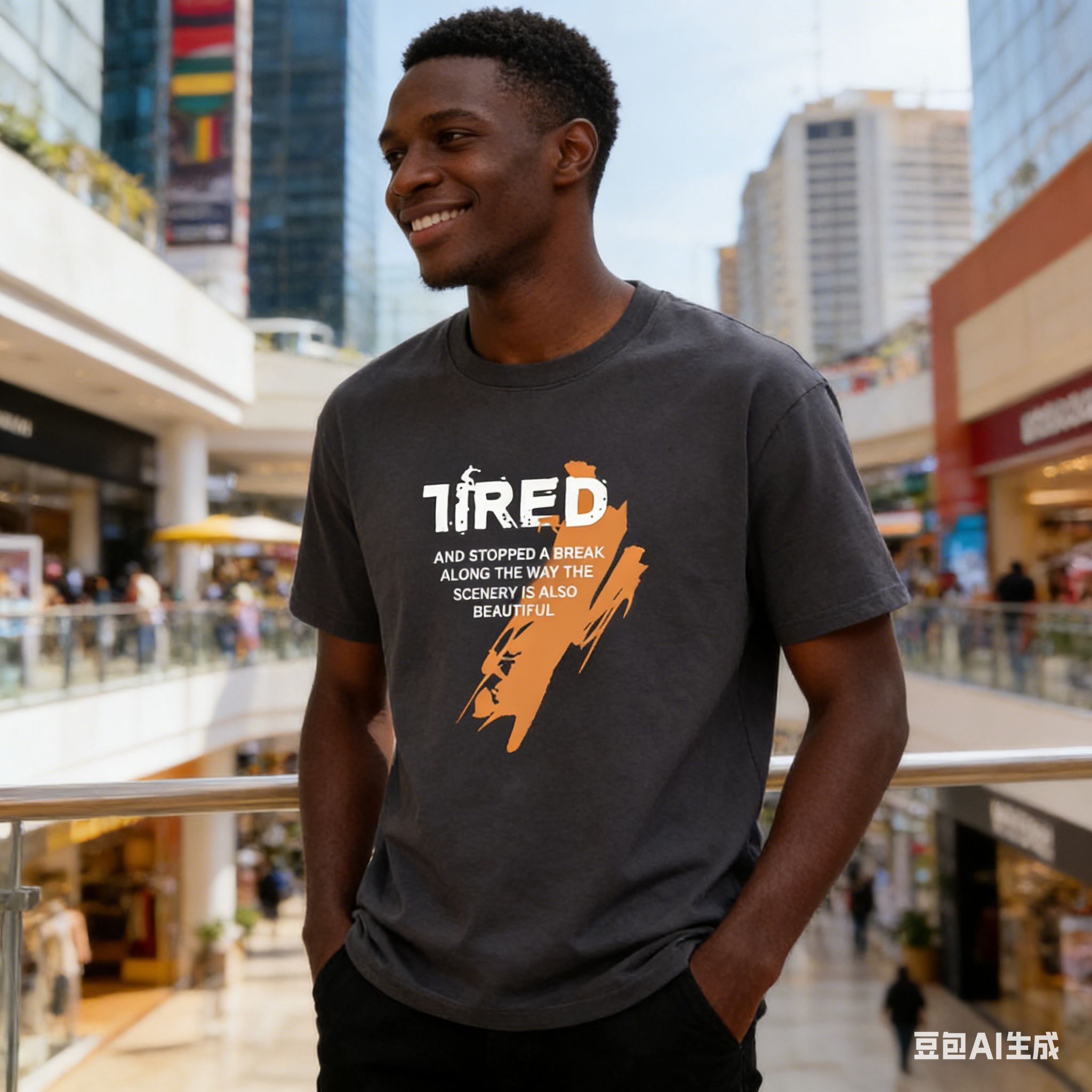 100% cotton 2-pack T-shirts (beige/gray) with trendy graphic prints. Breathable, sweat-absorbent & skin-friendly—perfect for Kenyan young people’s daily, casual outfits.