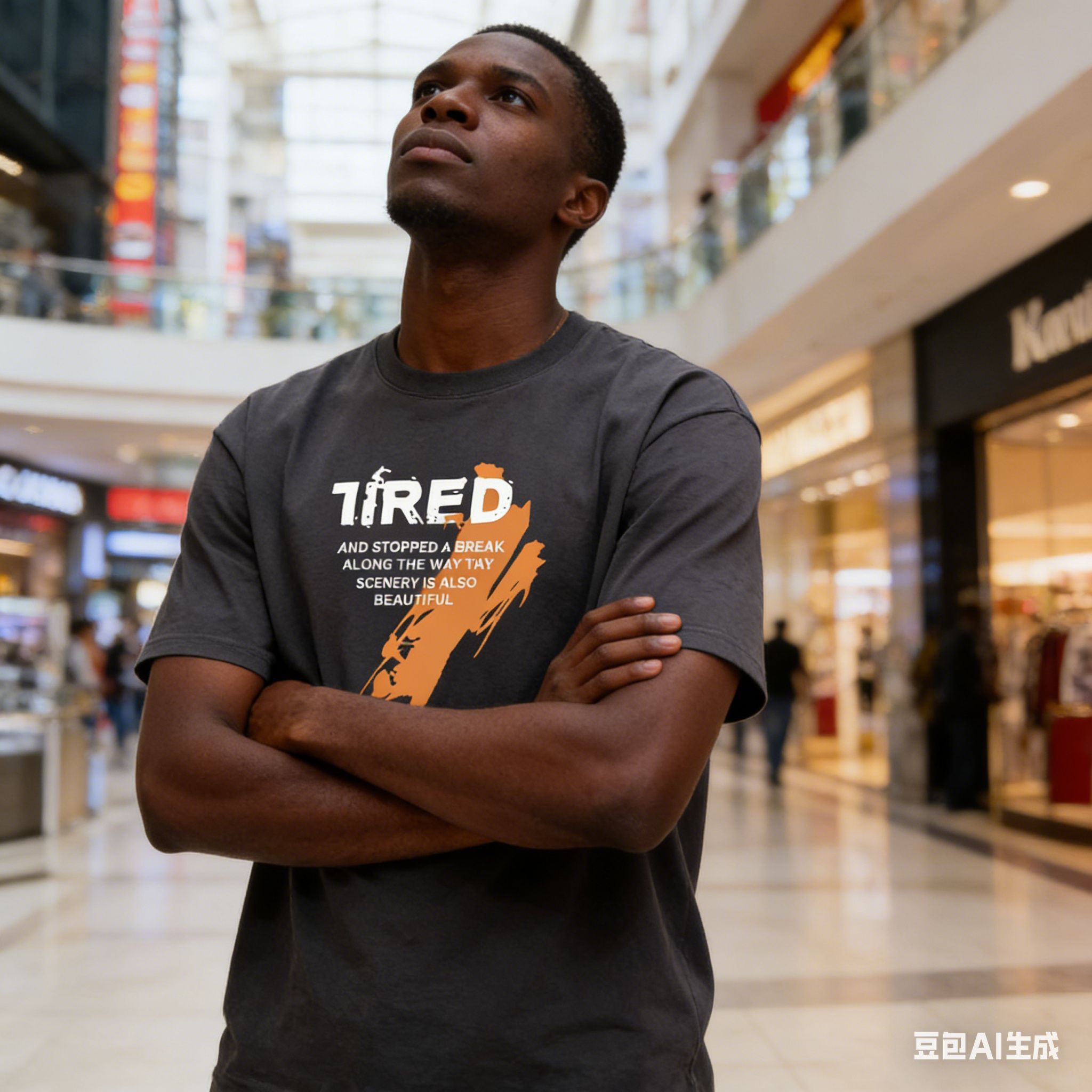 100% cotton 2-pack T-shirts (beige/gray) with trendy graphic prints. Breathable, sweat-absorbent & skin-friendly—perfect for Kenyan young people’s daily, casual outfits.