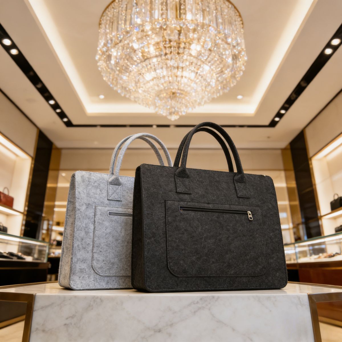 Trendy felt business tote bag: large-capacity for laptops, durable & stylish. Ideal for Kenyan young professionals’ work, commutes or business meetings.