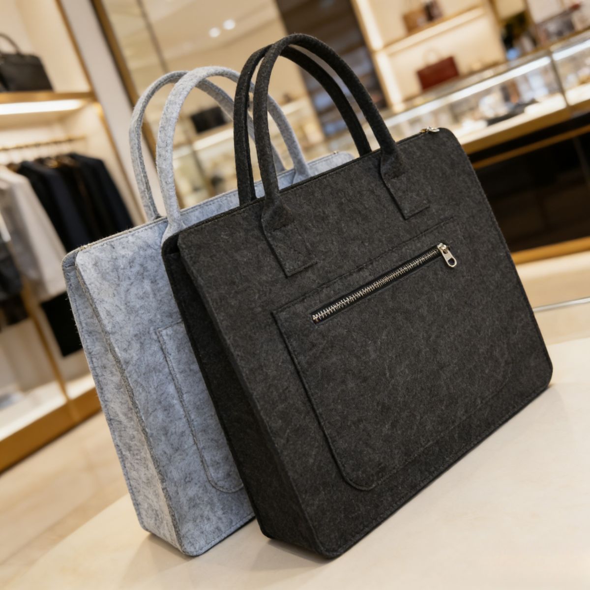 Trendy felt business tote bag: large-capacity for laptops, durable & stylish. Ideal for Kenyan young professionals’ work, commutes or business meetings.