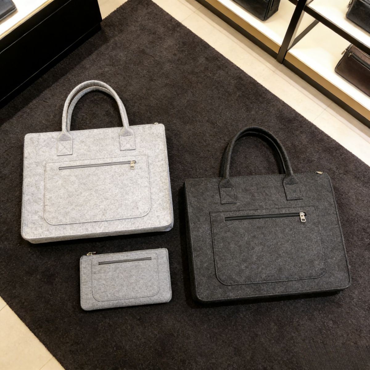 Trendy felt business tote bag: large-capacity for laptops, durable & stylish. Ideal for Kenyan young professionals’ work, commutes or business meetings.