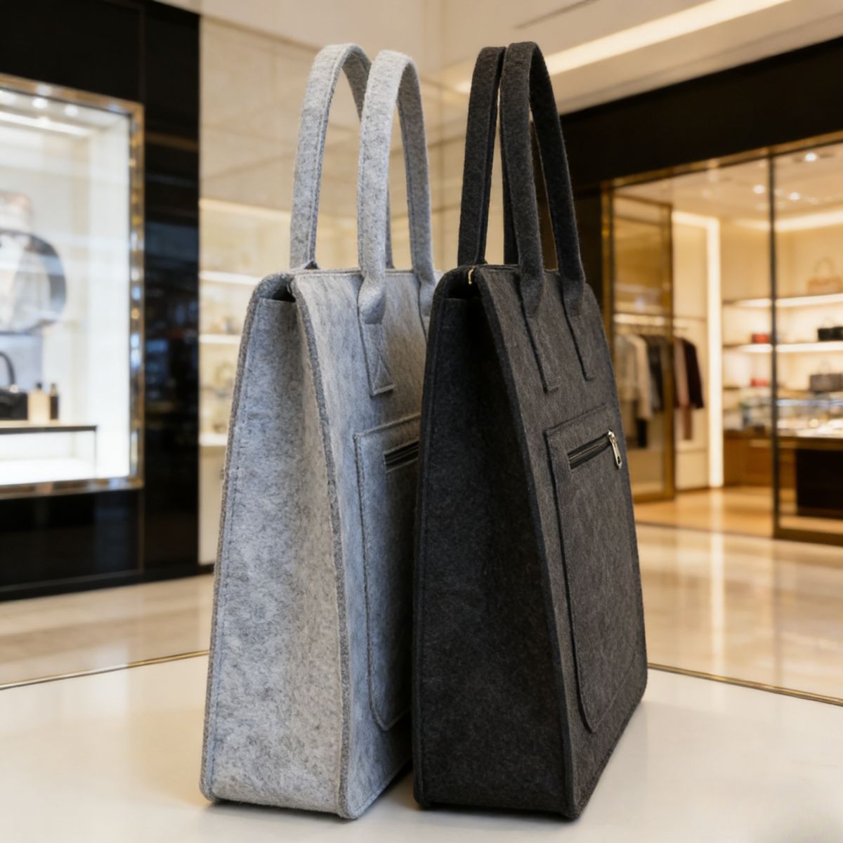 Trendy felt business tote bag: large-capacity for laptops, durable & stylish. Ideal for Kenyan young professionals’ work, commutes or business meetings.
