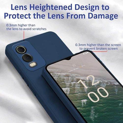 Blue Soft Silicone Slim Smooth Phone Case Cover for Nokia C22