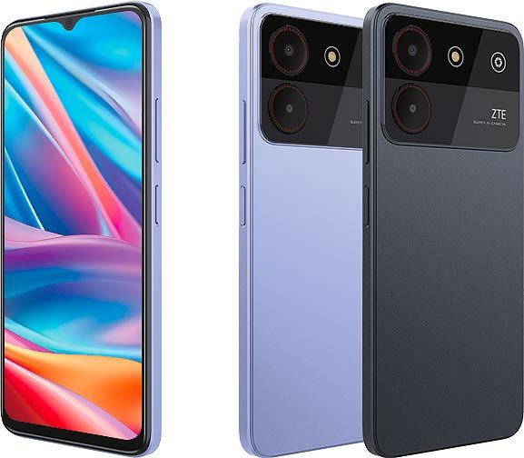 ZTE Blade A54 128GB ROM + 4GB RAM EXTENDABLE TO 8GB 6.6" FULL HD+ SCREEN BATTERY 5000mah 13mpx DUAL RARE CAMERA AND SIDE FINGERPTINT ANDROID 13 SMARTPHONE