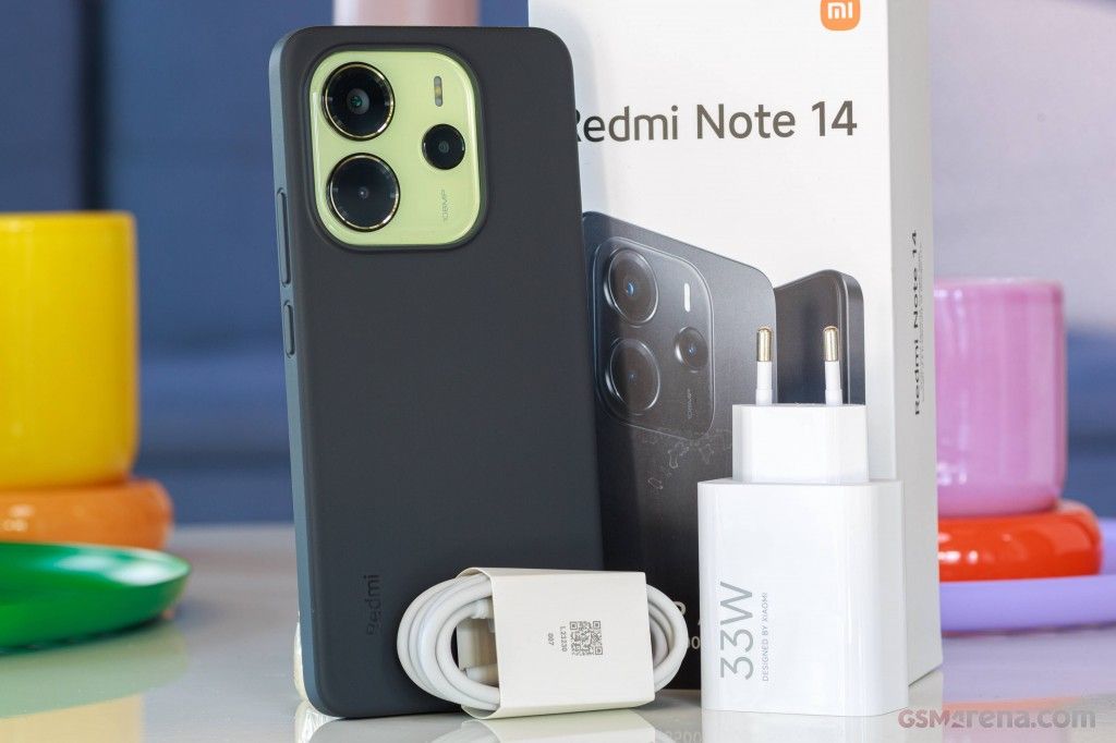 XIAOMI Redmi Note 14 6GB+128GB 6.67" AMOLED 120Hz Display 108MP Camera 5500mAh Battery IP54 Dust and Splash resistant Fingerprint Unlock 33W Fast Charge Smart Phones