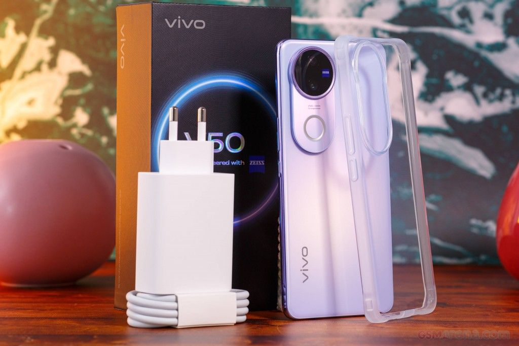 Vivo V50 5G 6.77" Amoled Display, 12GB + 512GB ROM (Dual SIM) 50MP+50MP Camera, Snapdragon 7 Gen 3 Chipset, 6000 mAh Si/C Battery (TYP), 60W Fast Charging-(2YRs WRTY) Android 15