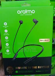 Oraimo Original Necklace Lite OEB-311 Neckband Wireless Earphone with call vibration. has an incredible sound system with superb bass for audio and calls . can withstand battery for a long period