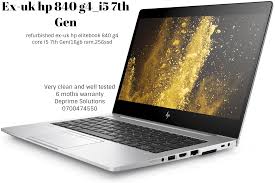 Hp EliteBook 840 G4 Laptop Notebook Computer| Intel Core i5| 7th Generation| 8GB RAM| 256 GB SSD Storage|Backlit Keyboard| HD Screen | Windows 10 Pro | Silver | 14.0" Display