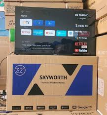 Skyworth 32E3500G, 32-inches Full HD Frameless Smart Google TV, Black (1YR WRTY)