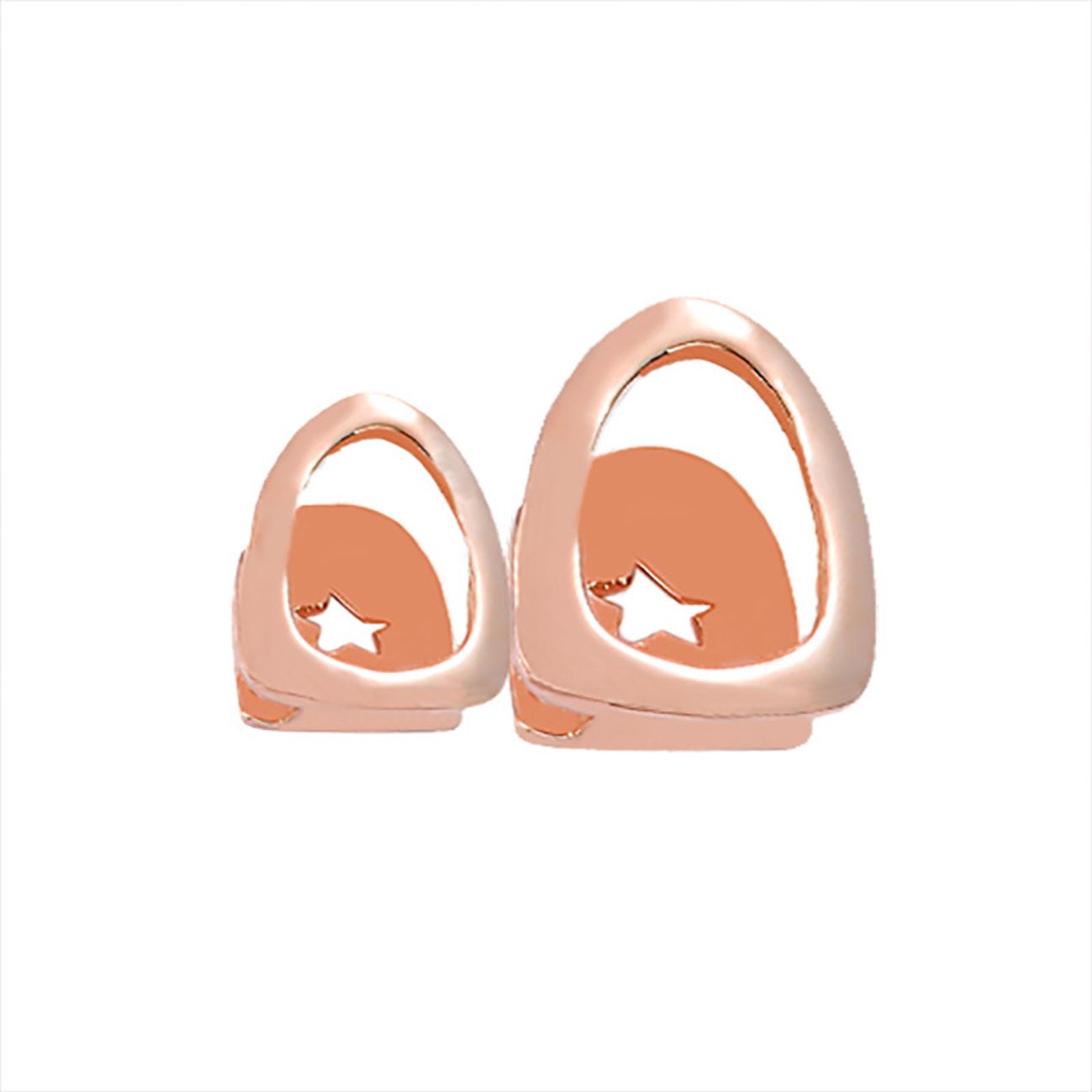 Elegant Gold-Plated Star Design Grillz Set Hip Hop Jewelry gold teeth sliver teeth rose gold teeth gold grillz silver grillz rose gold grillz 【grillz 6-piece set】