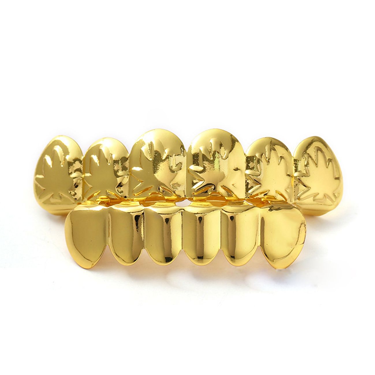 Gold/Silver Maple Leaf Grillz - Hip Hop Gold Teeth Grillz,Silver Teeth,Gold Braces,Silver Braces,Gold Grillz,Silver Grillz
