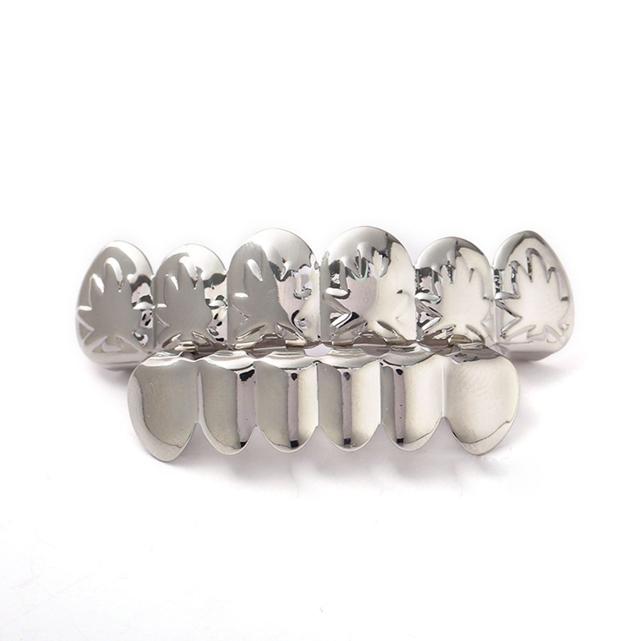 Gold/Silver Maple Leaf Grillz - Hip Hop Gold Teeth Grillz,Silver Teeth,Gold Braces,Silver Braces,Gold Grillz,Silver Grillz