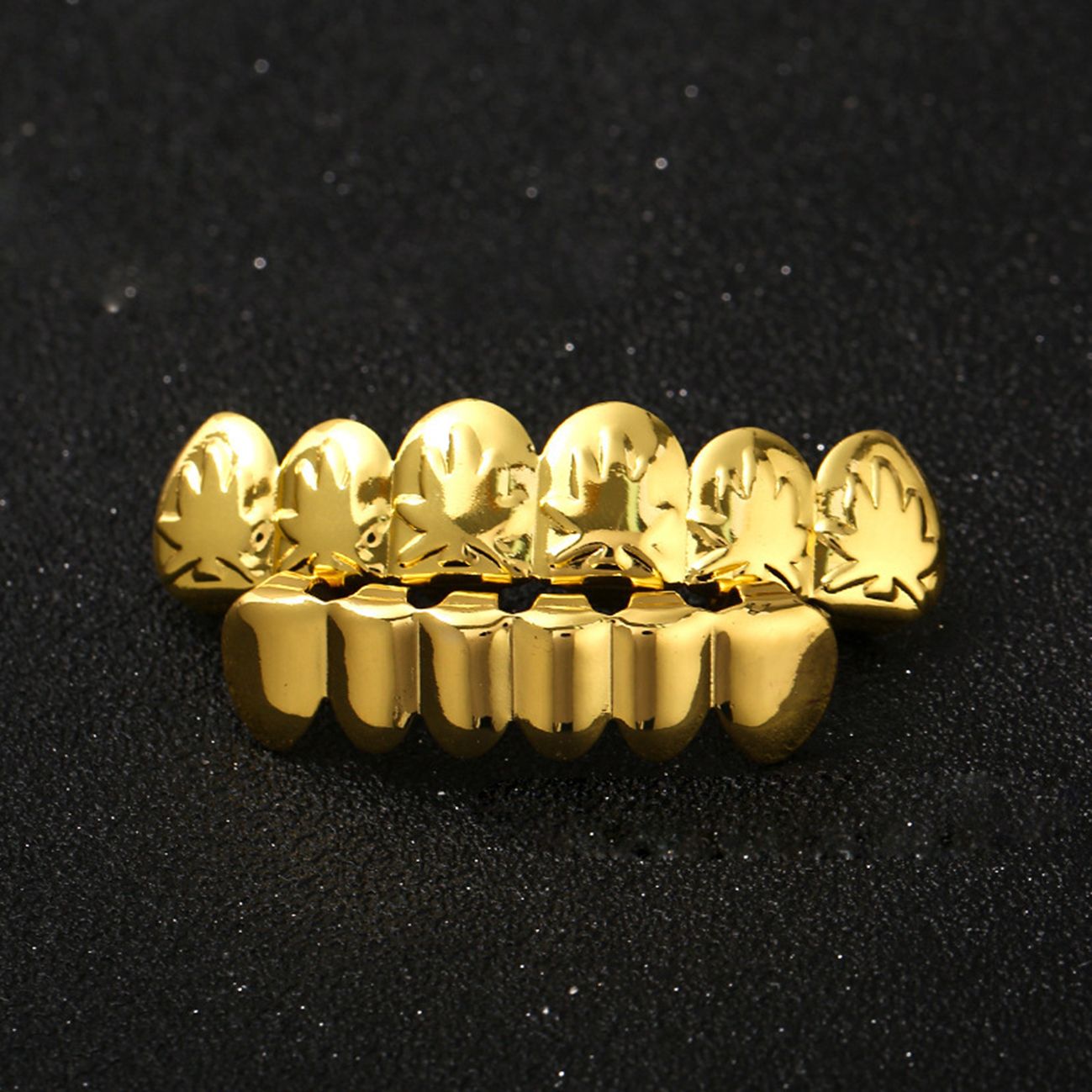 Gold/Silver Maple Leaf Grillz - Hip Hop Gold Teeth Grillz,Silver Teeth,Gold Braces,Silver Braces,Gold Grillz,Silver Grillz
