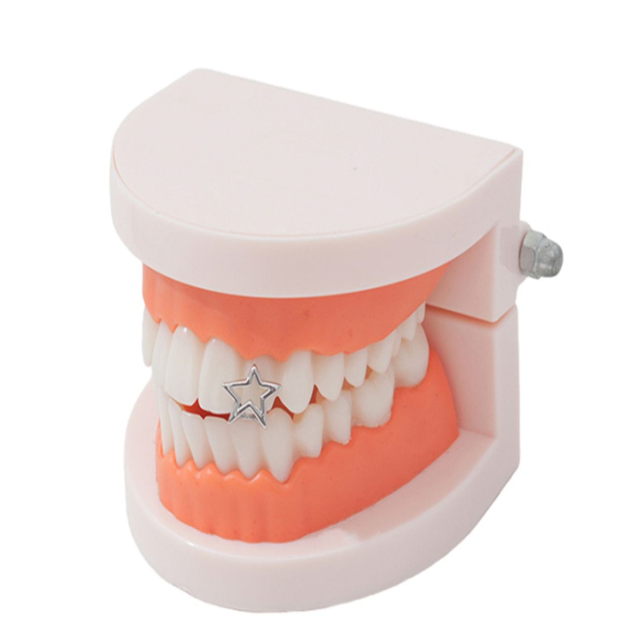 Niche design five-pointed star teeth decoration hip-hop braces star teeth decoration hiphop grillz gold grillz silver grillz