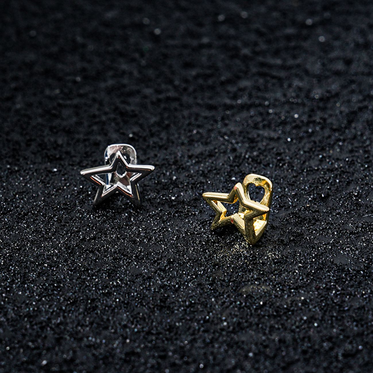 Niche design five-pointed star teeth decoration hip-hop braces star teeth decoration hiphop grillz gold grillz silver grillz