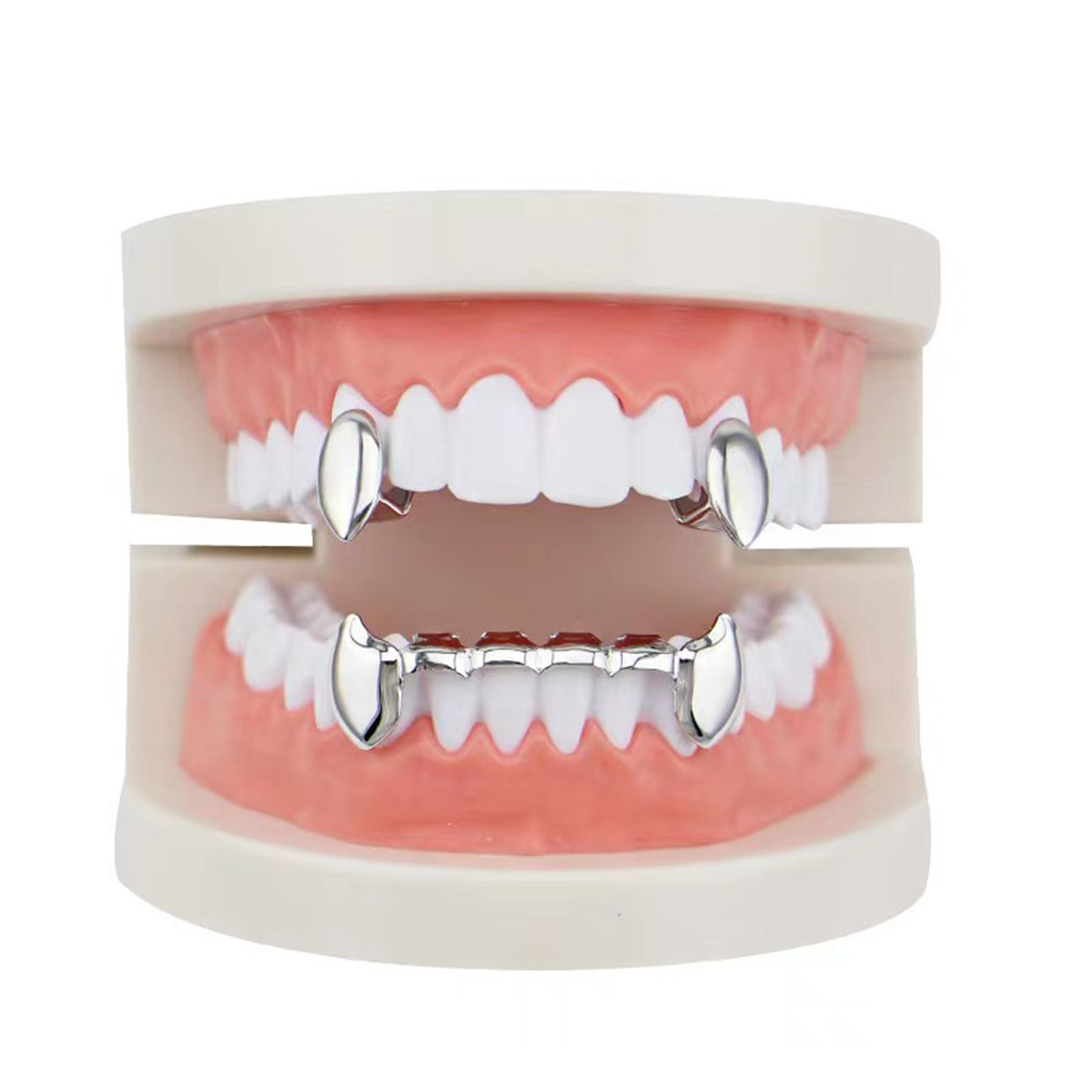 Shiny Hiphop Decorative Single Canine Tooth Grillz Set for Hiphop Enthusiasts hip-hop teeth grillz tooth grillz gold teeth silver teeth