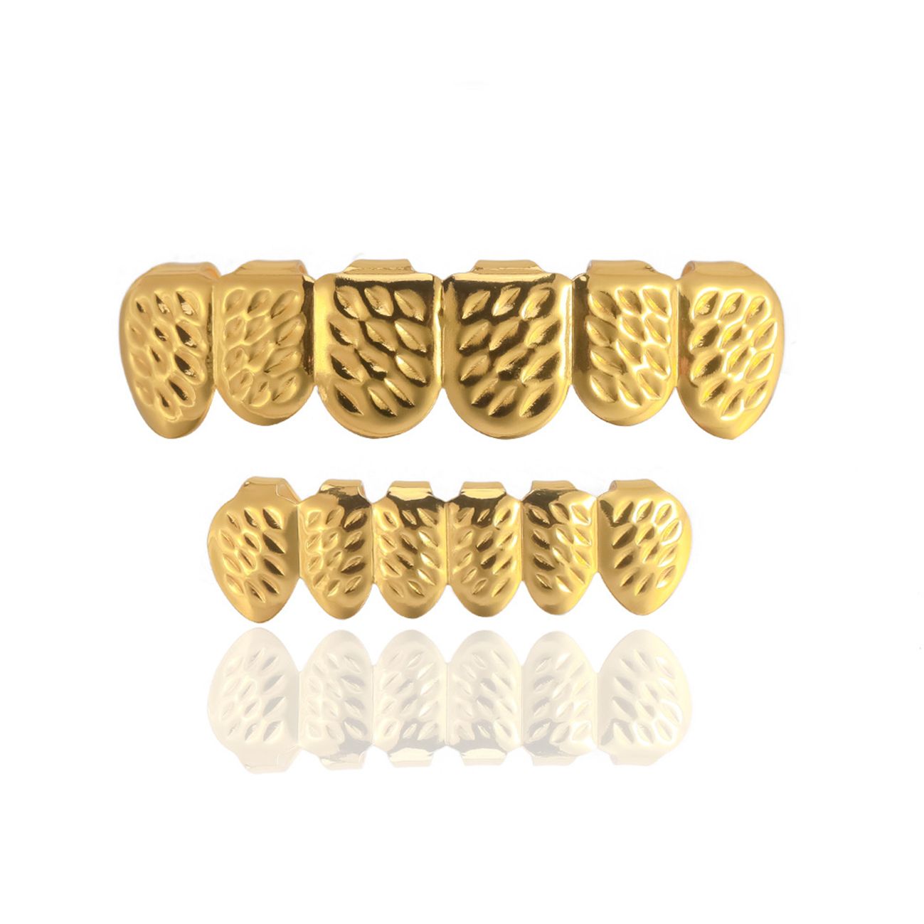 Engraved Leopard Metal Hip Hop Grillz Set [for Hip Hop Fashion Lovers]  gold teeth,silver teeth,gold grillz,silver grillz,gold braces,silver braces,hip hop jewelry