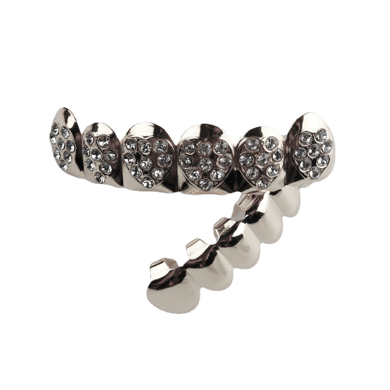 Dazzling Diamond Grillz for Men & Women - Gold/Silver/Rose Gold Iced Out Teeth Caps with Rhinestones | Hip Hop Party Jewelry for Rappers & Fashion Lovers