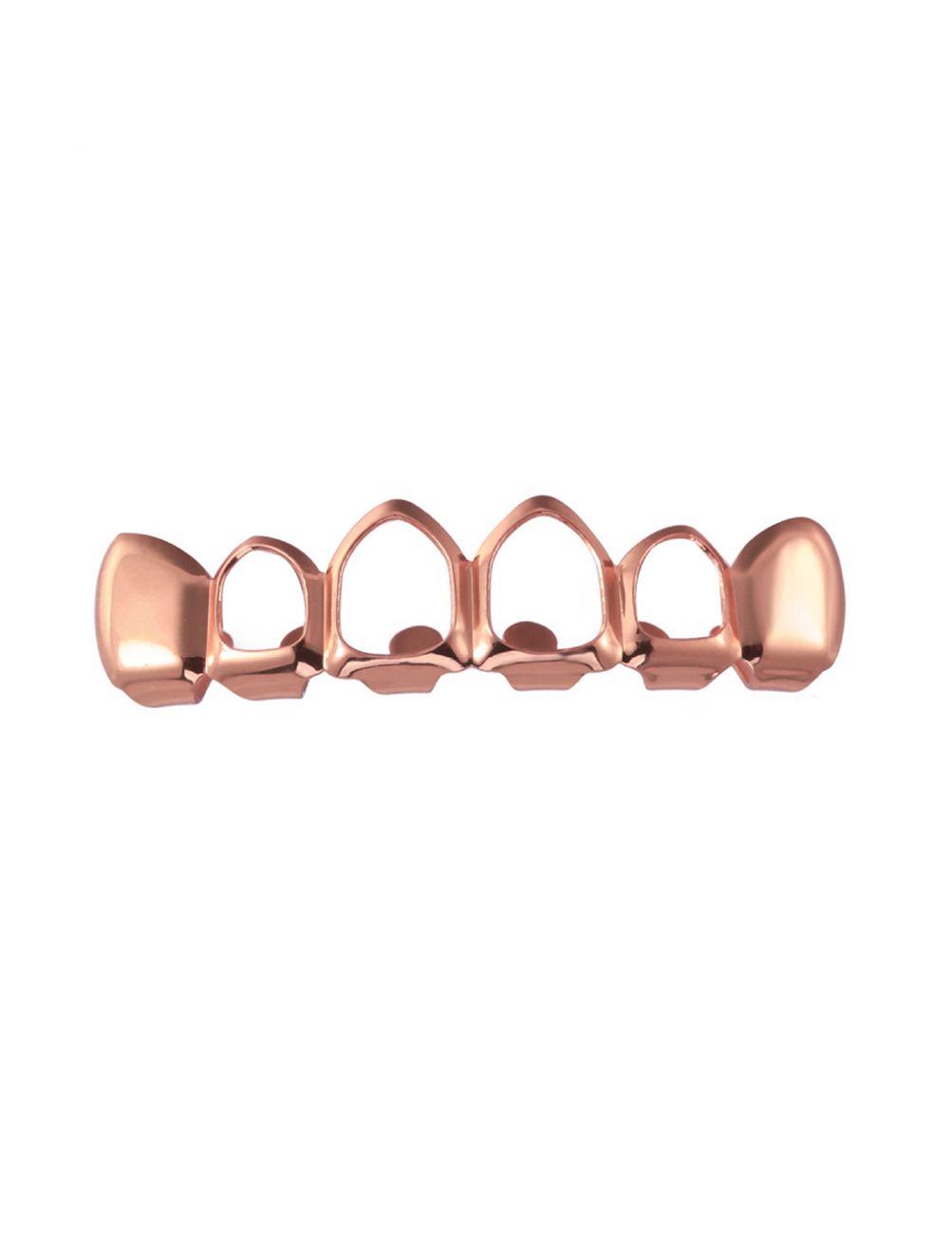 Flashy Metallic Iced Out Grillz for Men & Women - Gold Plated/Silver/Rose Gold Teeth Caps | Luxurious Hip Hop Party Mouth Jewelry for Custom Style
