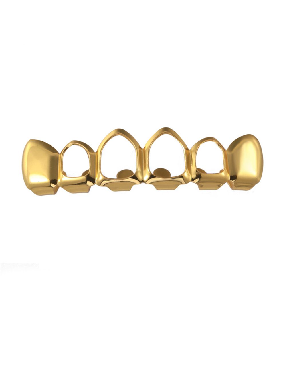 Flashy Metallic Iced Out Grillz for Men & Women - Gold Plated/Silver/Rose Gold Teeth Caps | Luxurious Hip Hop Party Mouth Jewelry for Custom Style