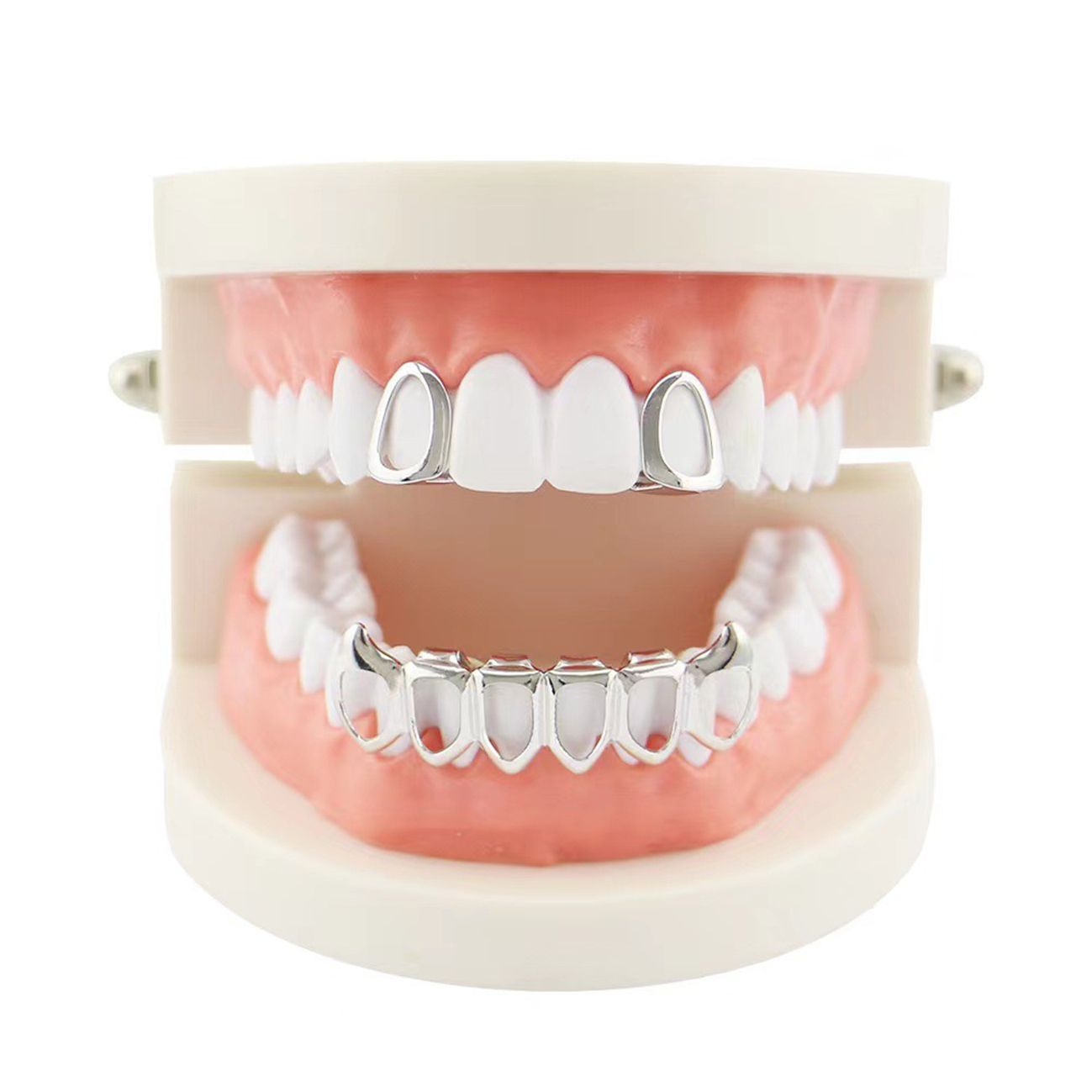 Dazzling Luxury Stylish Gold Silver Rose Gold Custom Fit Grillz Teeth Jewelry 【for Men & Women/Stage Performance/Streetwear Fashion】 gold teeth silver teeth rose gold teeth